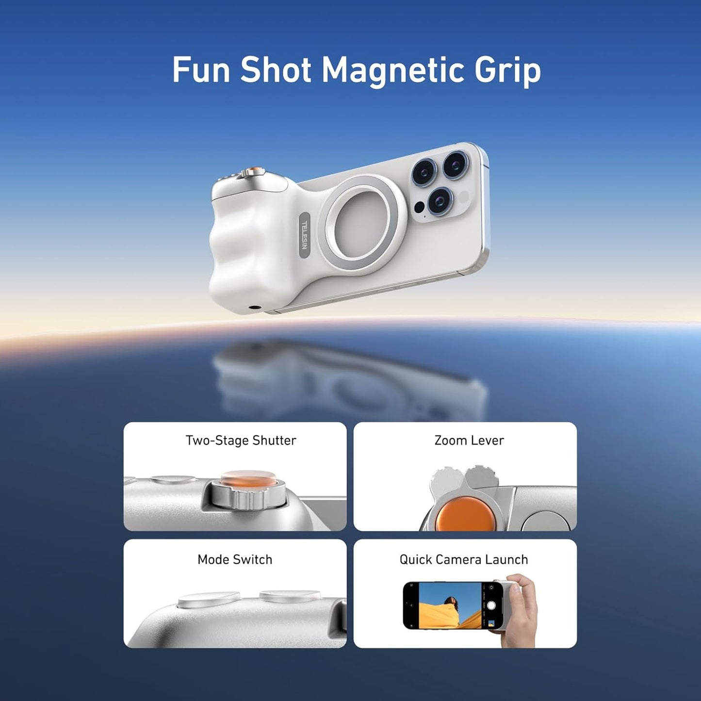 TELESIN Magnetic Phone Camera Shoot Hand