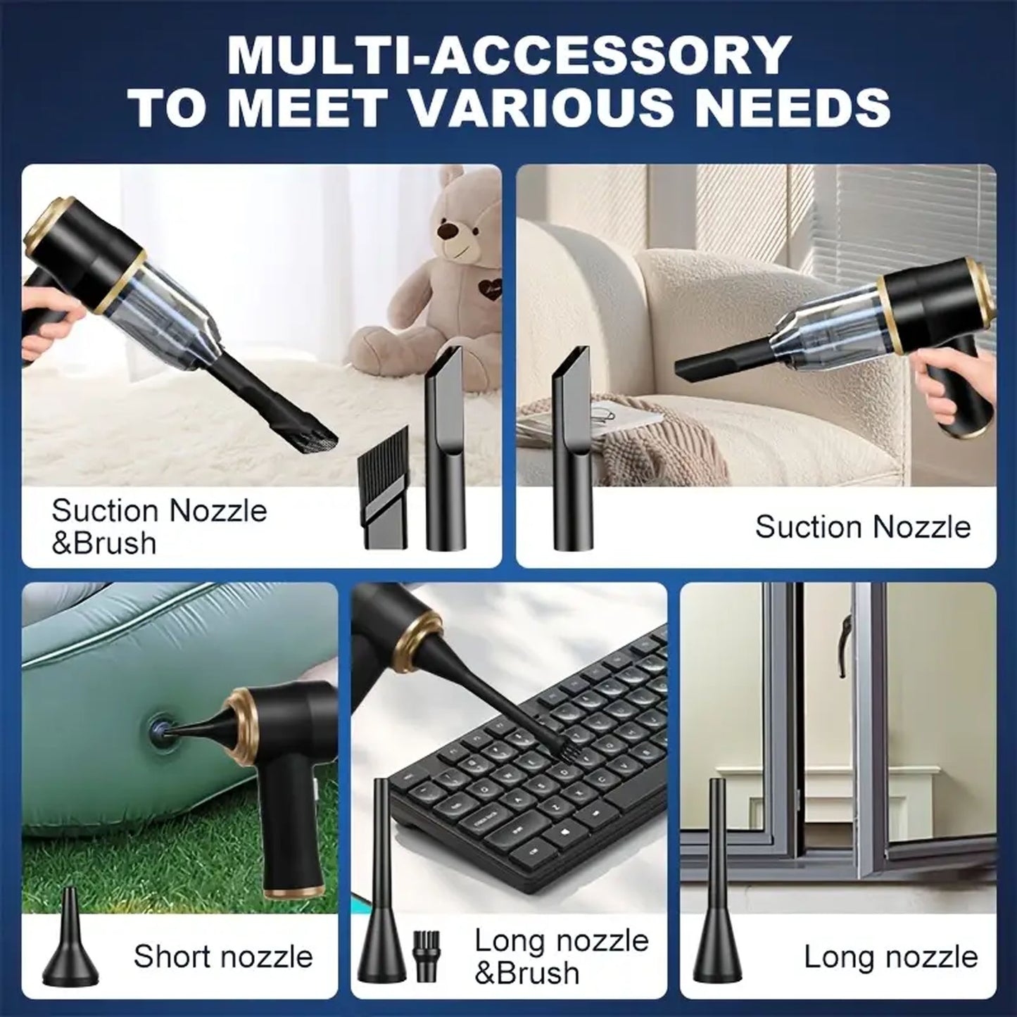 Wireless Car Vacuum Cleaner – Portable High Power Cleaning for Home & Car