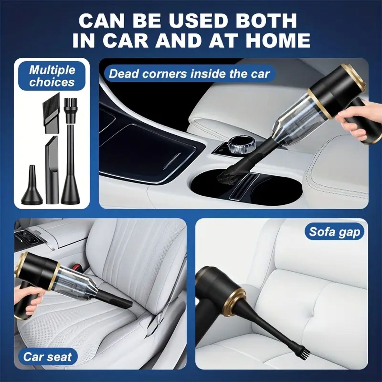 Wireless Car Vacuum Cleaner – Portable High Power Cleaning for Home & Car