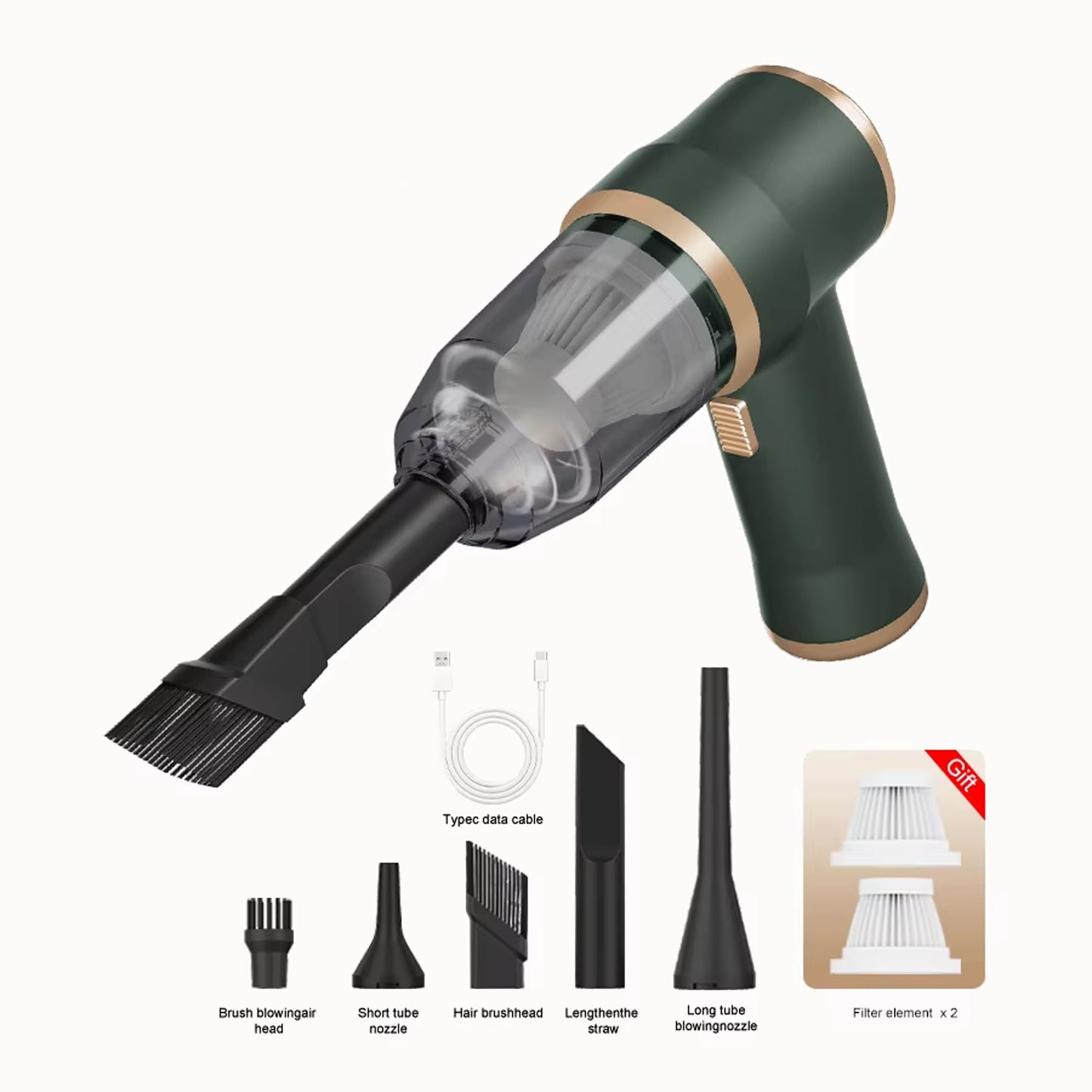 Wireless Car Vacuum Cleaner – Portable High Power Cleaning for Home & Car