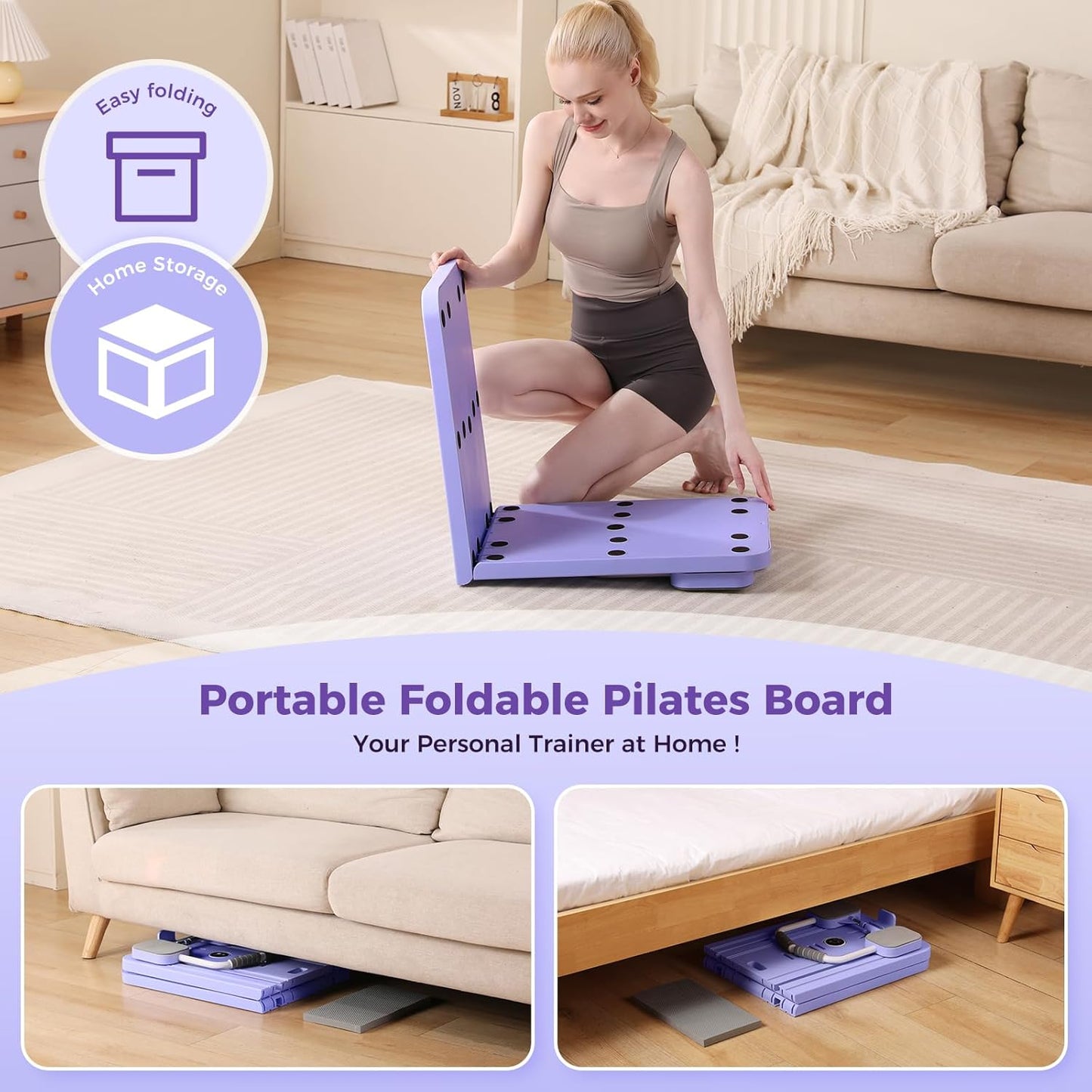 Adjustable Pilates Board Ab & Push-up Workout Board- Yoga