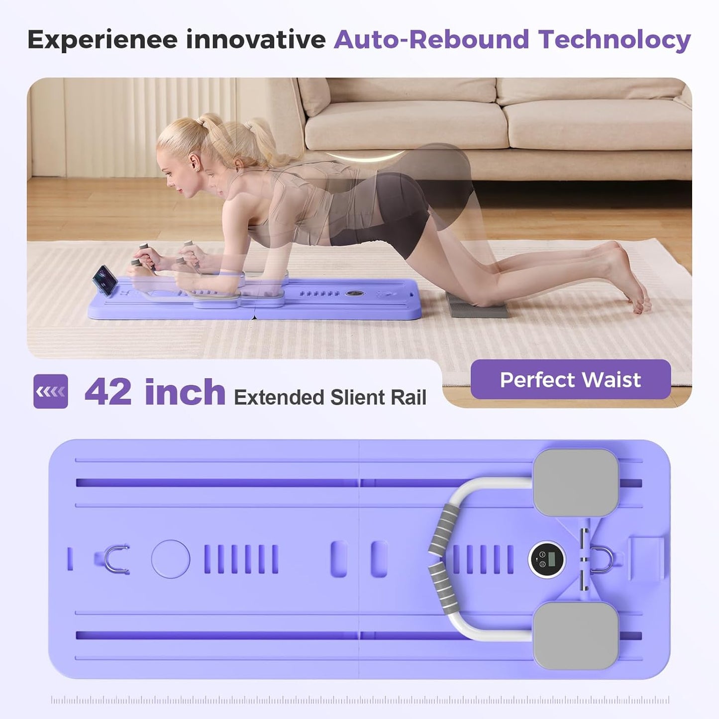 Adjustable Pilates Board Ab & Push-up Workout Board- Yoga